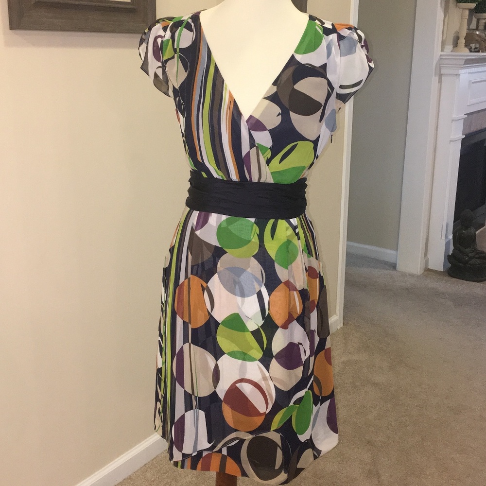 NWOT MOULINETTE SOEURS PLUNGING NECKLNE DRESS SZ6